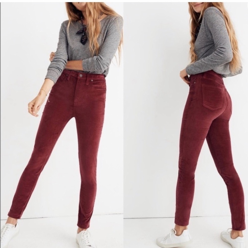 MADEWELL 10"HighRiseSkinnyJeansStretchVelvetEdition size 27 - Picture 3 of 8